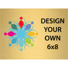 Horizontal Full Color Brass Signs 6" x 8"