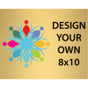 Horizontal Full Color Brass Signs 8" x 10"