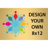 Horizontal Full Color Brass Signs 8" x 12"