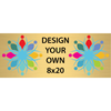 Horizontal Full Color Brass Signs 8" x 20"