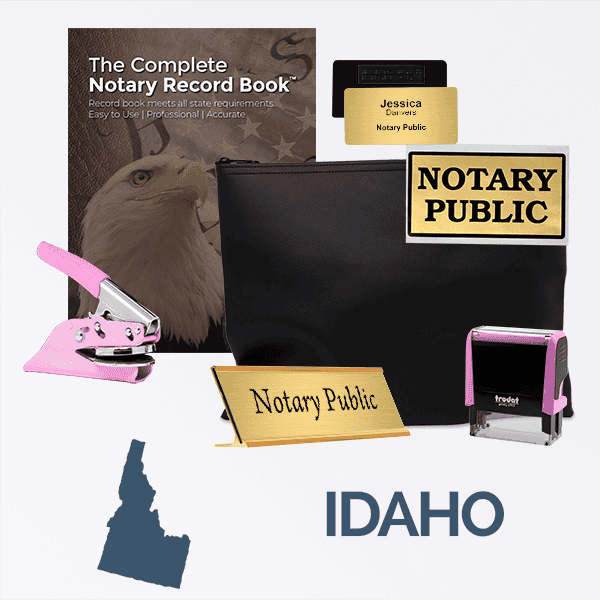 Idaho Pink Deluxe Notary Kit