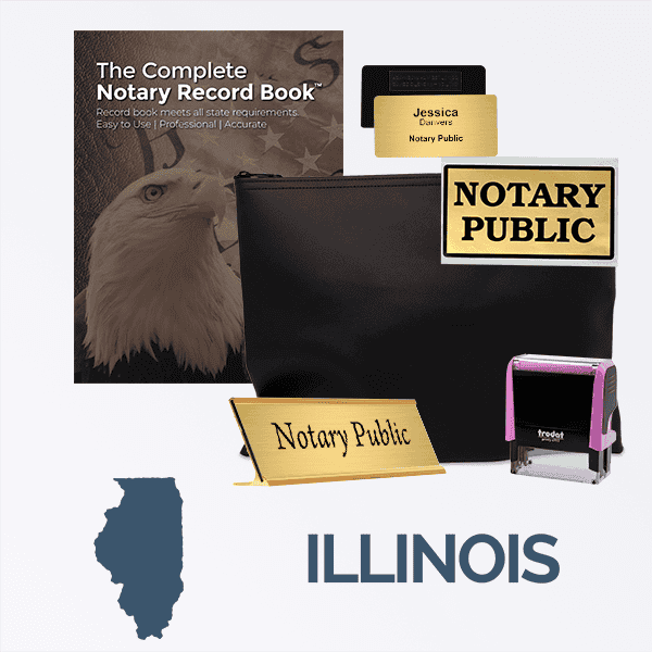 Illinois Pink Deluxe Notary Kit