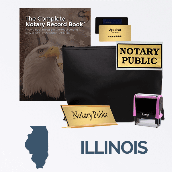 Illinois Pink Deluxe Notary Kit