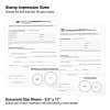 Stamp impression size chart with diameter options shown on notary documents.  