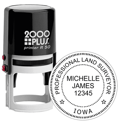 State of Iowa Land Surveyor Stamp Seal