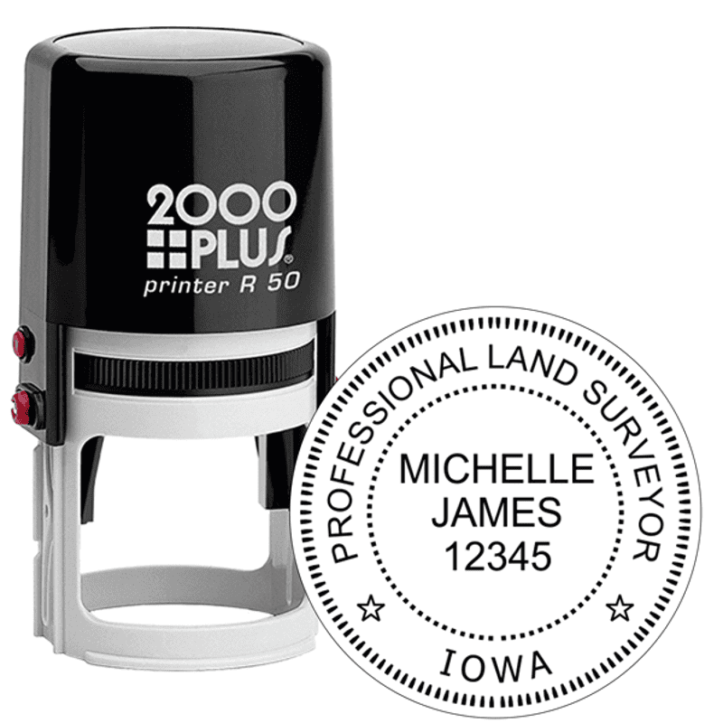 State of Iowa Land Surveyor Stamp Seal