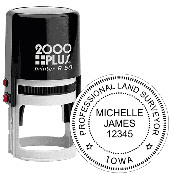 State of Iowa Land Surveyor Stamp Seal