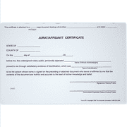 Jurat/Affidavit Notary Certificates