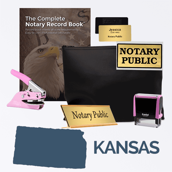 Kansas Pink Deluxe Notary Kit