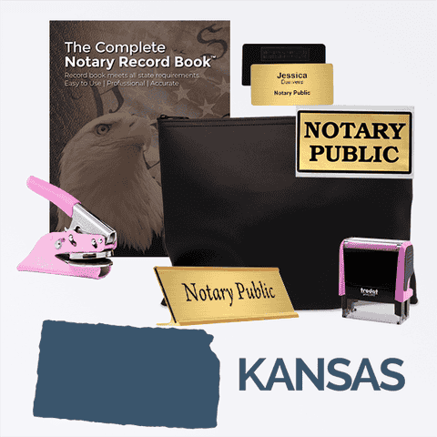 Kansas Pink Deluxe Notary Kit
