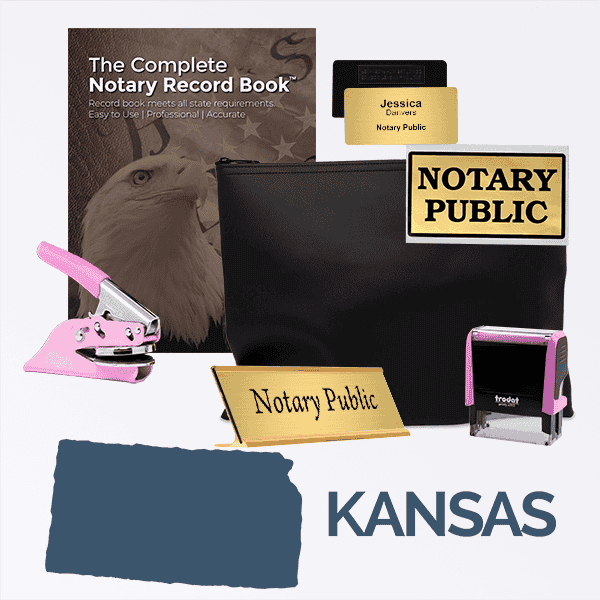 Kansas Pink Deluxe Notary Kit