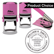Kentucky Round Pink Notary Seal