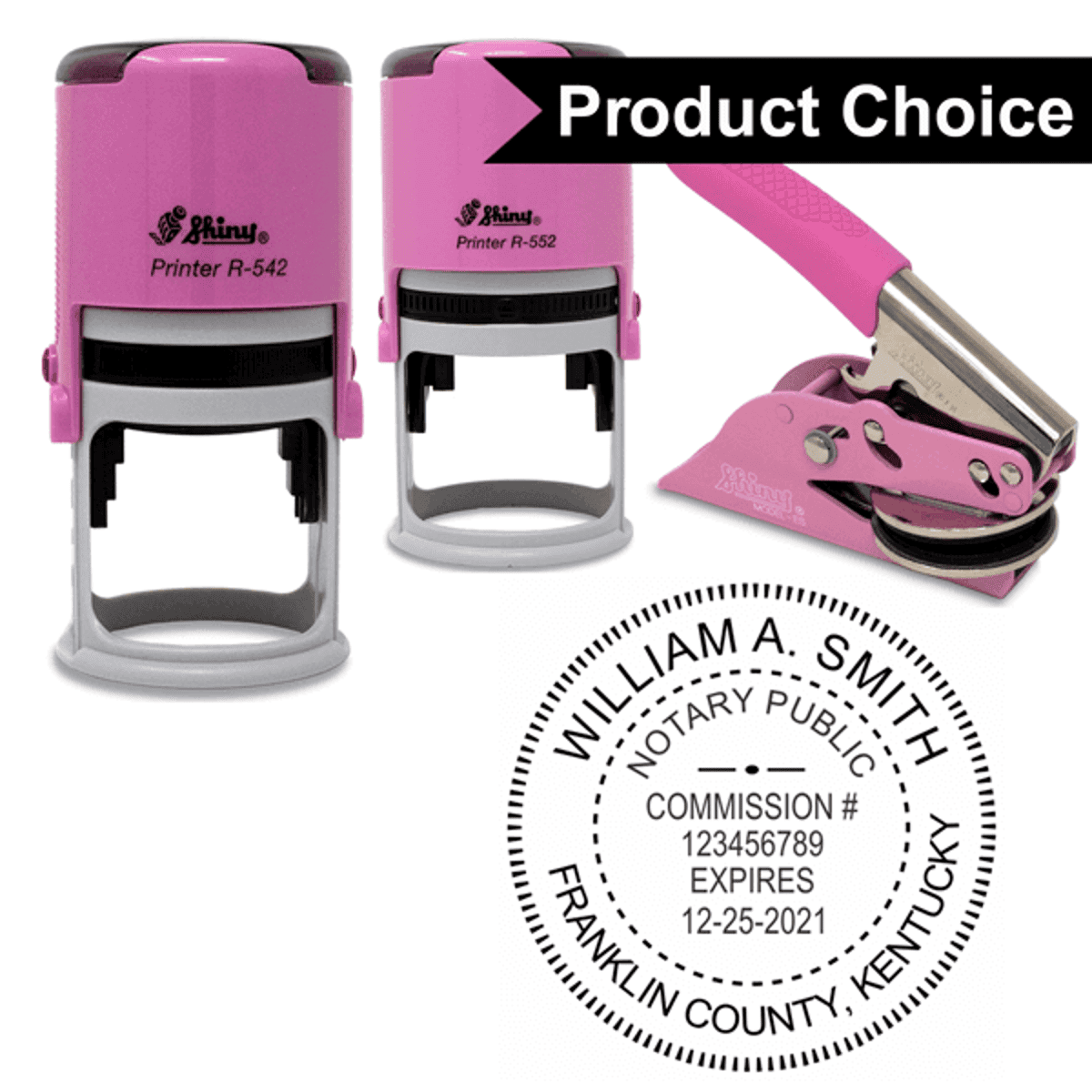 Kentucky Notary Pink - Round Design