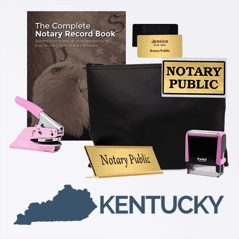 Kentucky Pink Deluxe Notary Kit