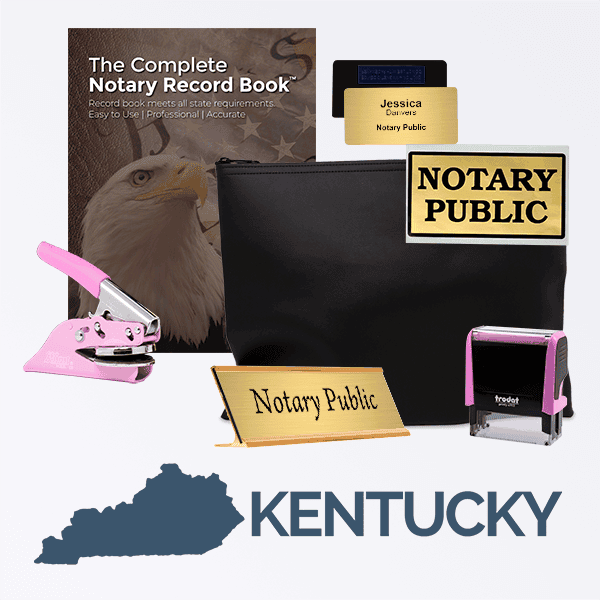 Kentucky Pink Deluxe Notary Kit