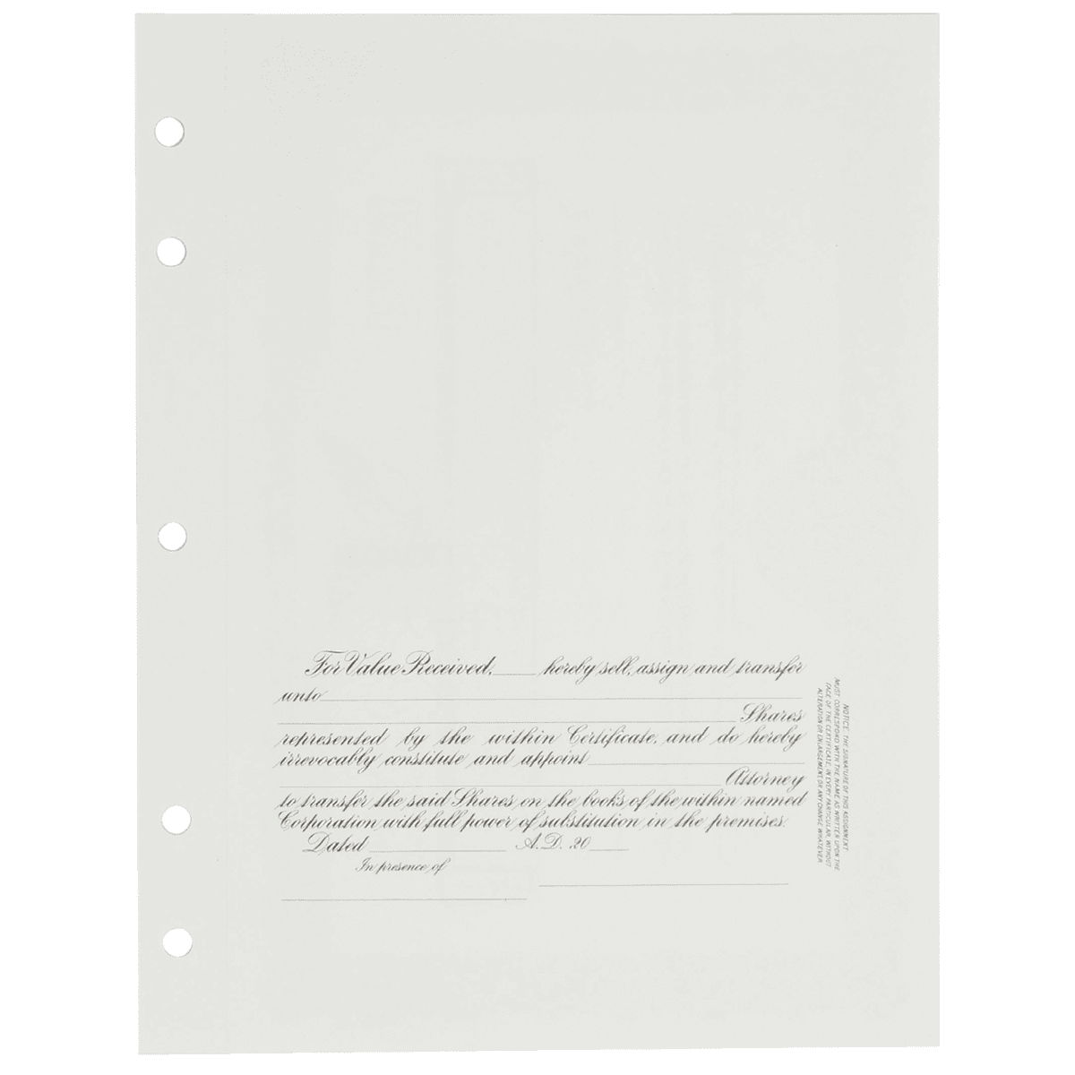 GOES KG2 Corporate Stock Certificates | Quantity 20 or More
