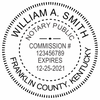 Kentucky Notary Pink Seal Embosser - Imprint
