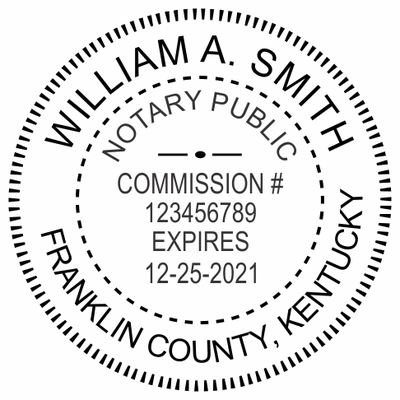 Kentucky Notary Round Seal Embosser - alternate view