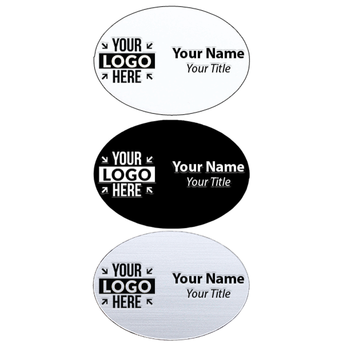Laser Engraved Oval Name Tag - 1.75" x 2.5"