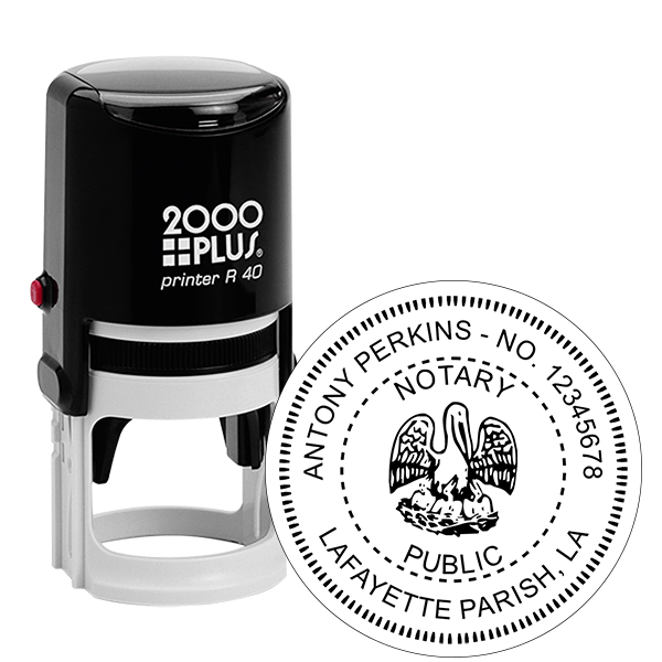 Louisiana Round Notary Stamp
