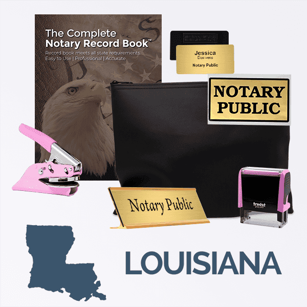 Louisiana Pink Deluxe Notary Kit