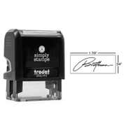 Medium Signature Stamp, 1 7/8" x 0.75" Impression Size