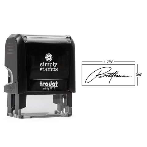 Medium Signature Stamp, 1 7/8" x 0.75" Impression Size