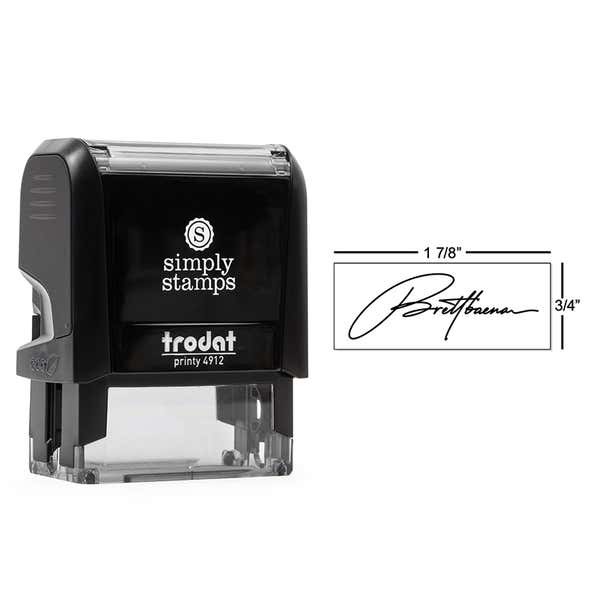 Medium Signature Stamp, 1 7/8" x 0.75" Impression Size