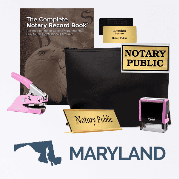 Maryland Pink Deluxe Notary Kit