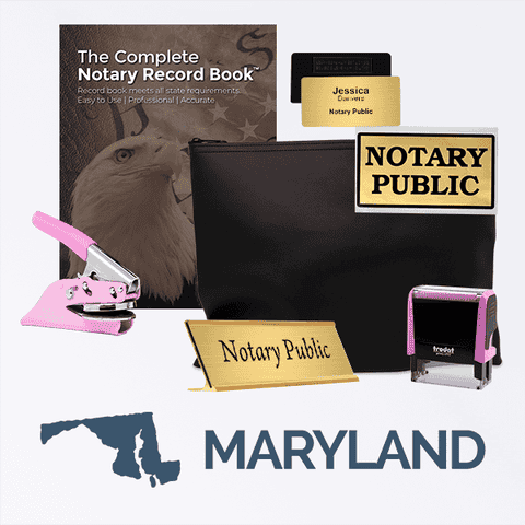 Maryland Pink Deluxe Notary Kit
