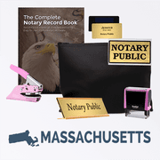 Massachusetts Pink Deluxe Notary Kit