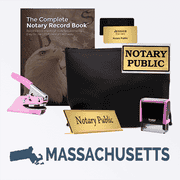 Massachusetts Pink Deluxe Notary Kit