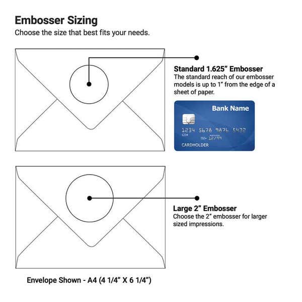 Embosser Size options 