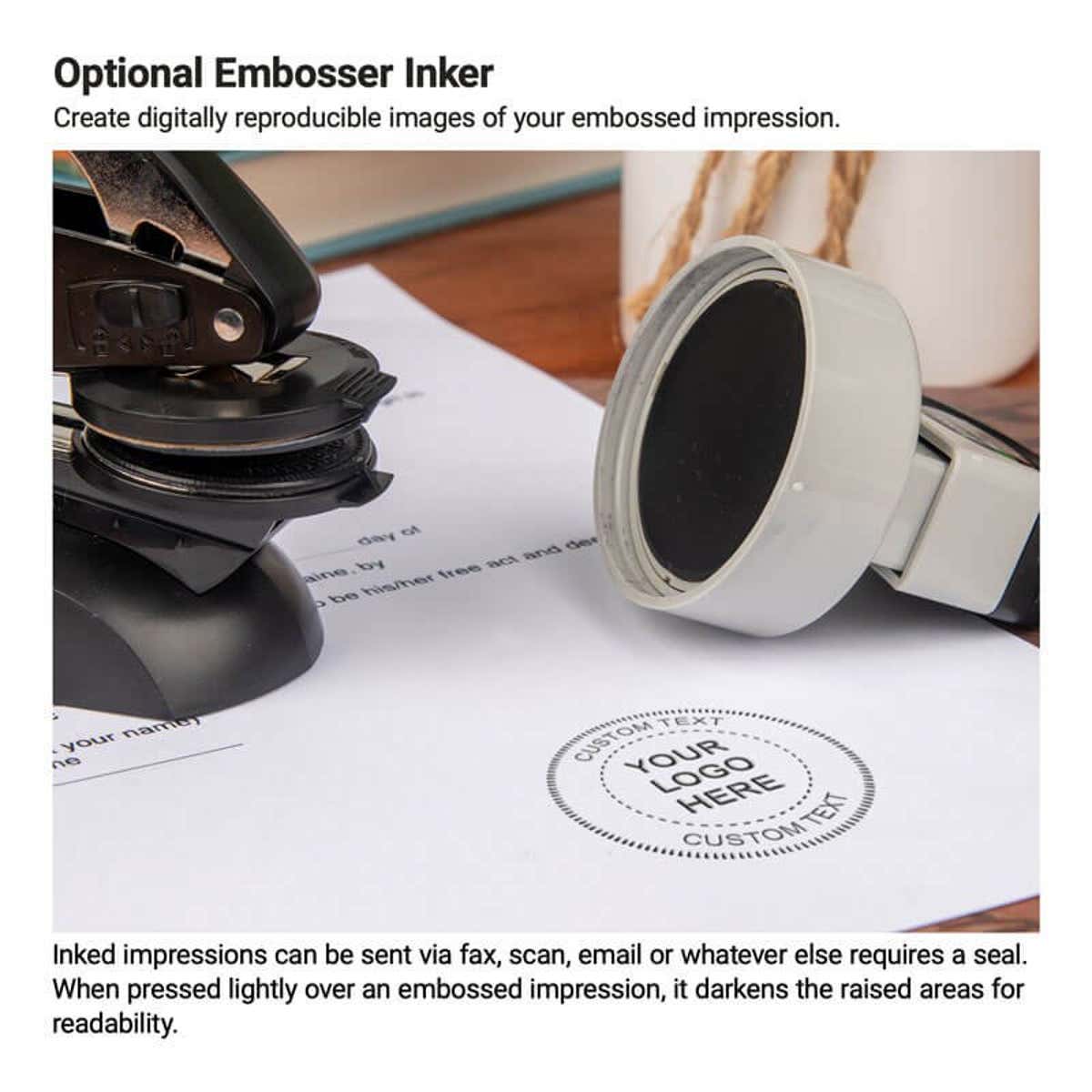 Add ink to your embosser to make your impression stand our