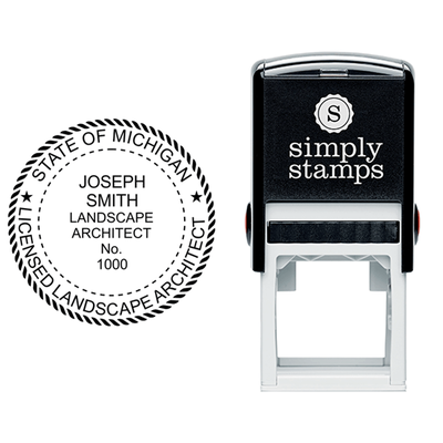 State of Michigan Landscape Architect Seal - alternate view