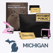 Michigan Pink Deluxe Notary Kit
