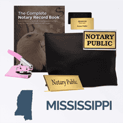 Mississippi Pink Deluxe Notary Kit