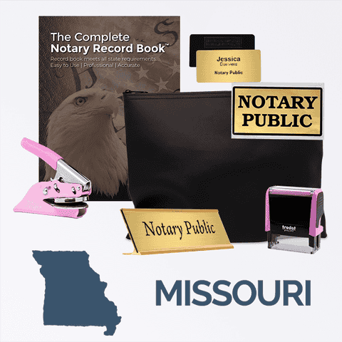 Missouri Pink Deluxe Notary Kit