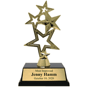 5-Star Most Improved Gold Award Trophy
