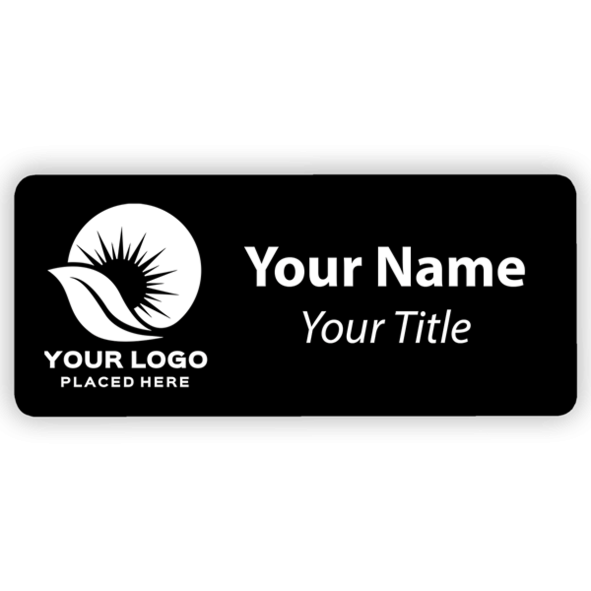 Laser Engraved White Name Tag - 1.5" x 3.5"
