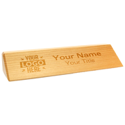 Geniune Red Alder 2" x 10" Engraved Logo Desk Plate