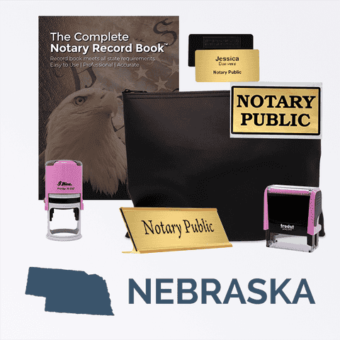 Nebraska Pink Deluxe Notary Kit