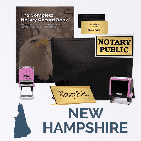 New Hampshire Pink Deluxe Notary Kit