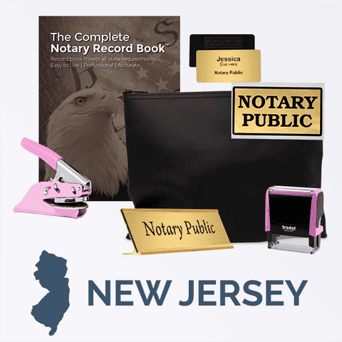 New Jersey Pink Deluxe Notary Kit