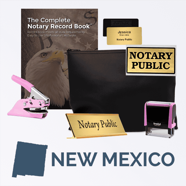 New Mexico Pink Deluxe Notary Kit