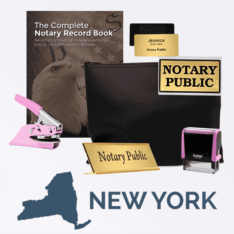 New York Pink Deluxe Notary Kit