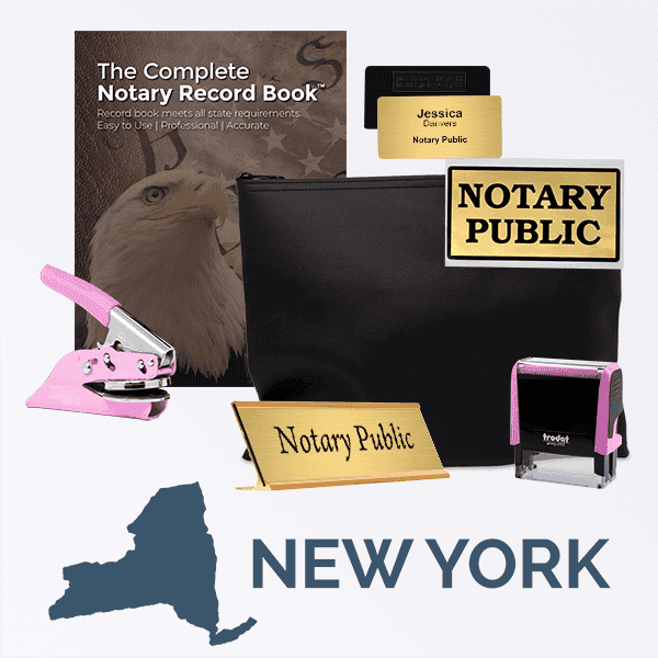 New York Pink Deluxe Notary Kit