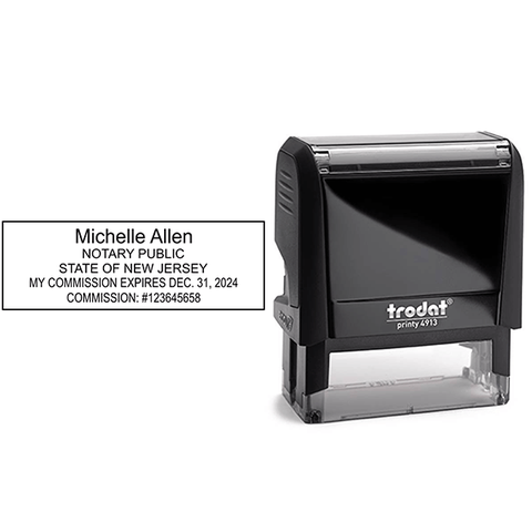 New Jersey Rectangle Notary Seal