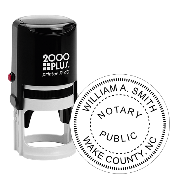 North Carolina Round Notary Stamp