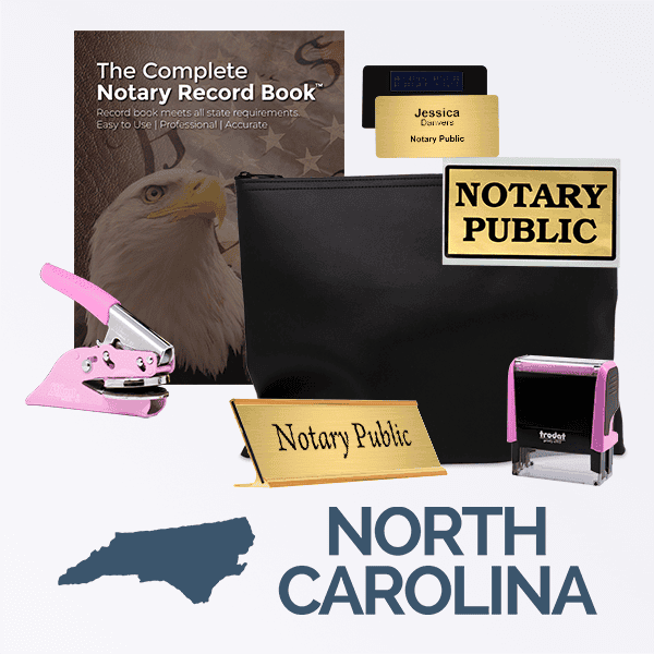 North Carolina Pink Deluxe Notary Kit